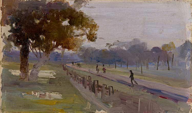 Arthur streeton Windy and Wet oil painting image